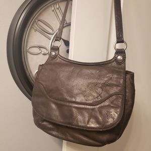 Frye brown leather crossbody